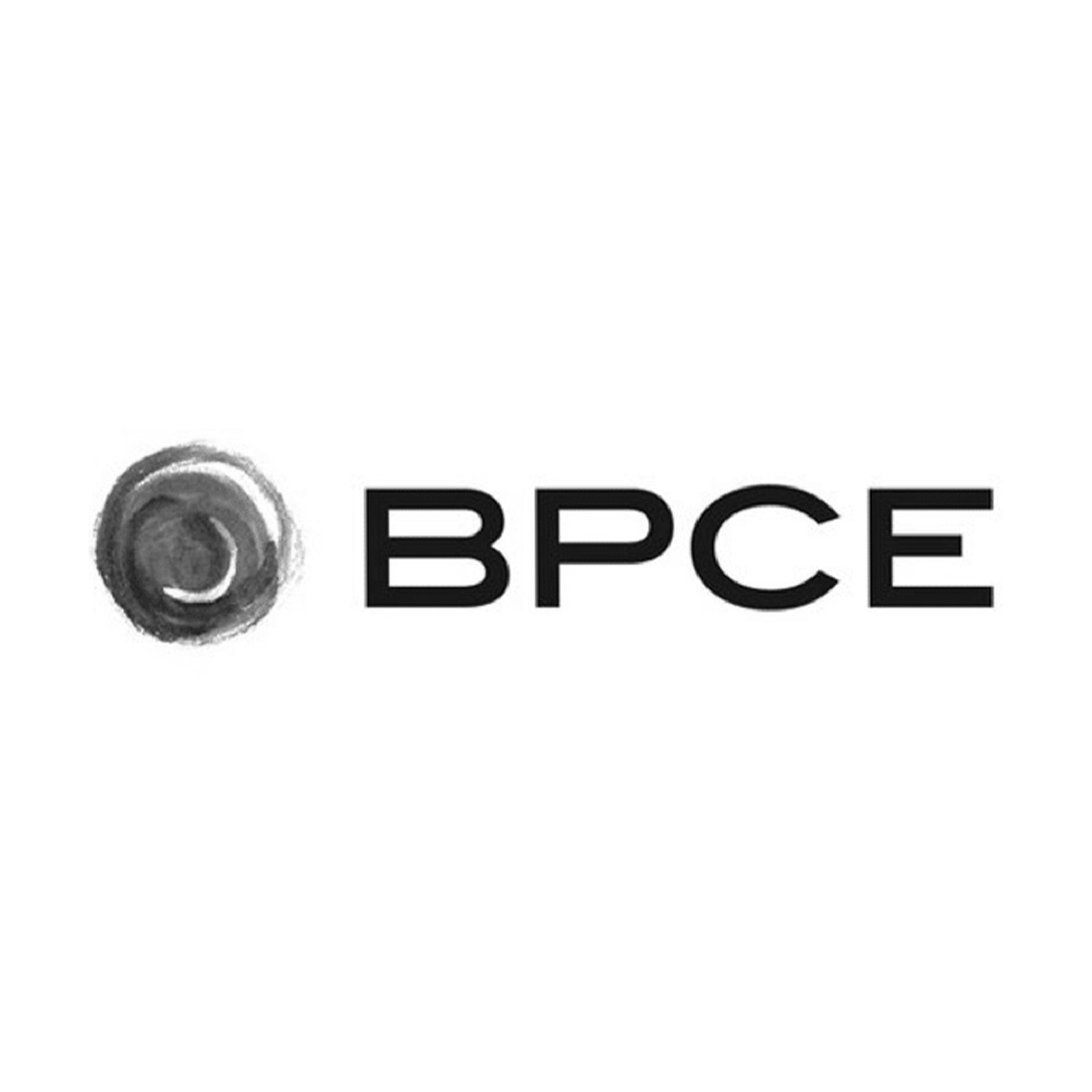 Logo de notre client BPCE avec un effet de peinture pour le picto
