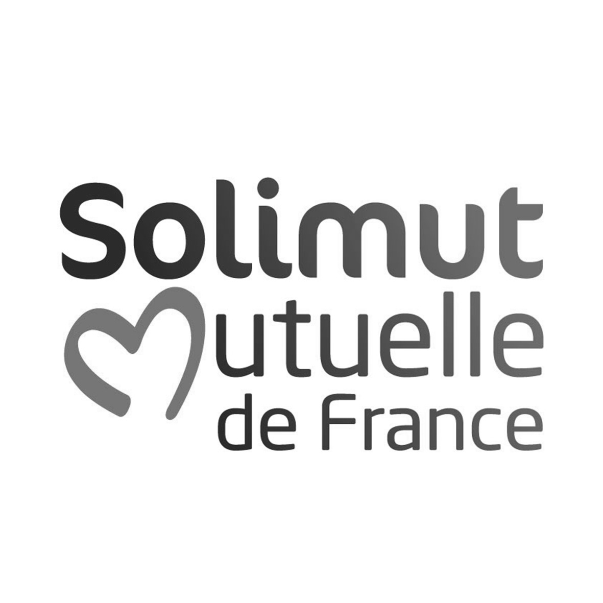 Logo avec un picto en forme de coeur de notre client solimut mutuelle group